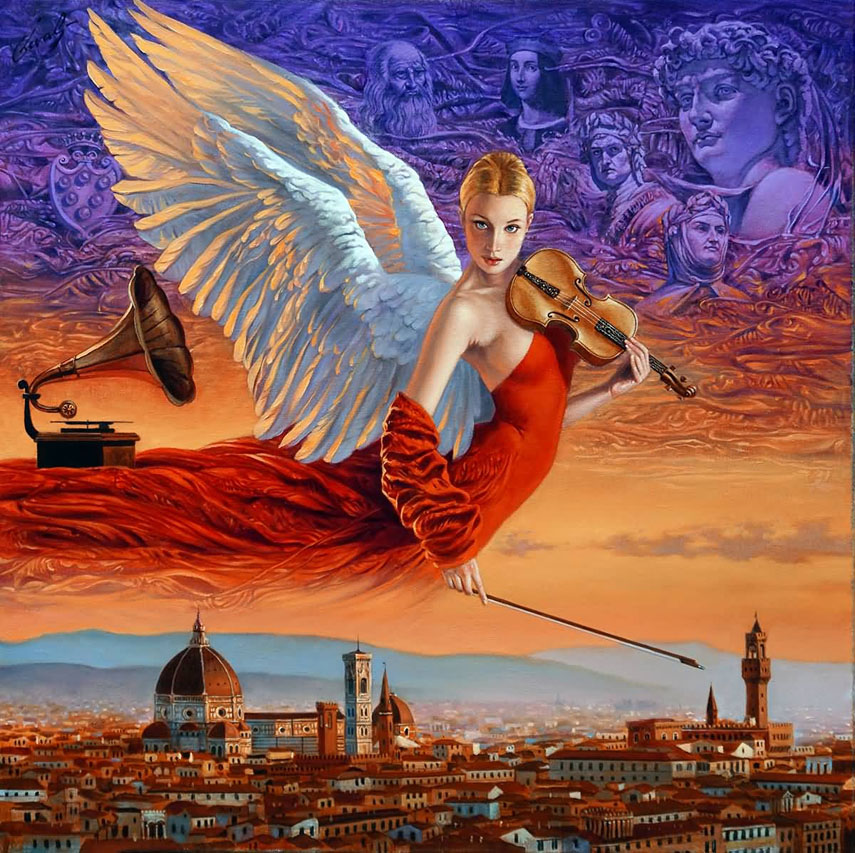 Angel of Florence by Michael Cheval