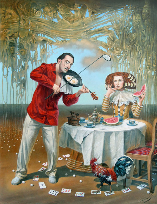 Breakfast with Humpty Dumpty by Michael Cheval